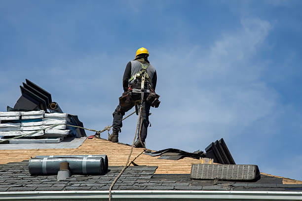 Professional Gutter Installation technician working in Brookhaven, PA
